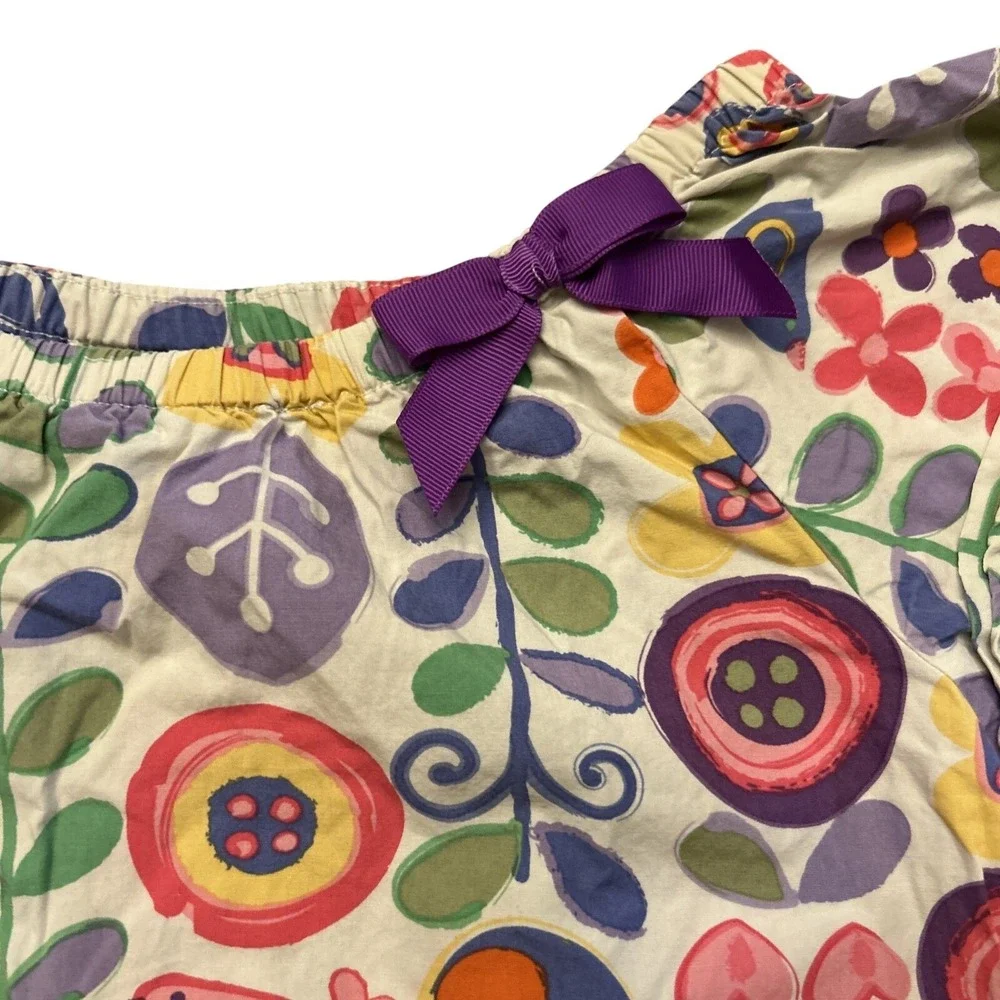 Hanna Andersson Girls Dress Size 140 US 10 Floral Cotton Spring Summer Play‎